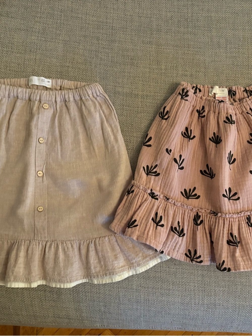 Two skirts from Zara.